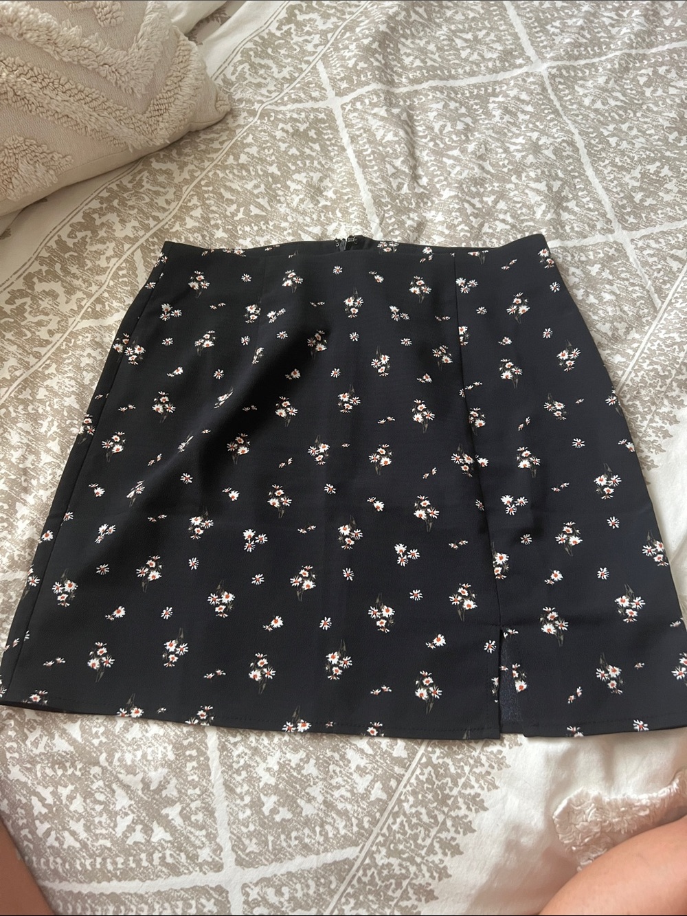 Aeropostale Black Floral Mini Skirt